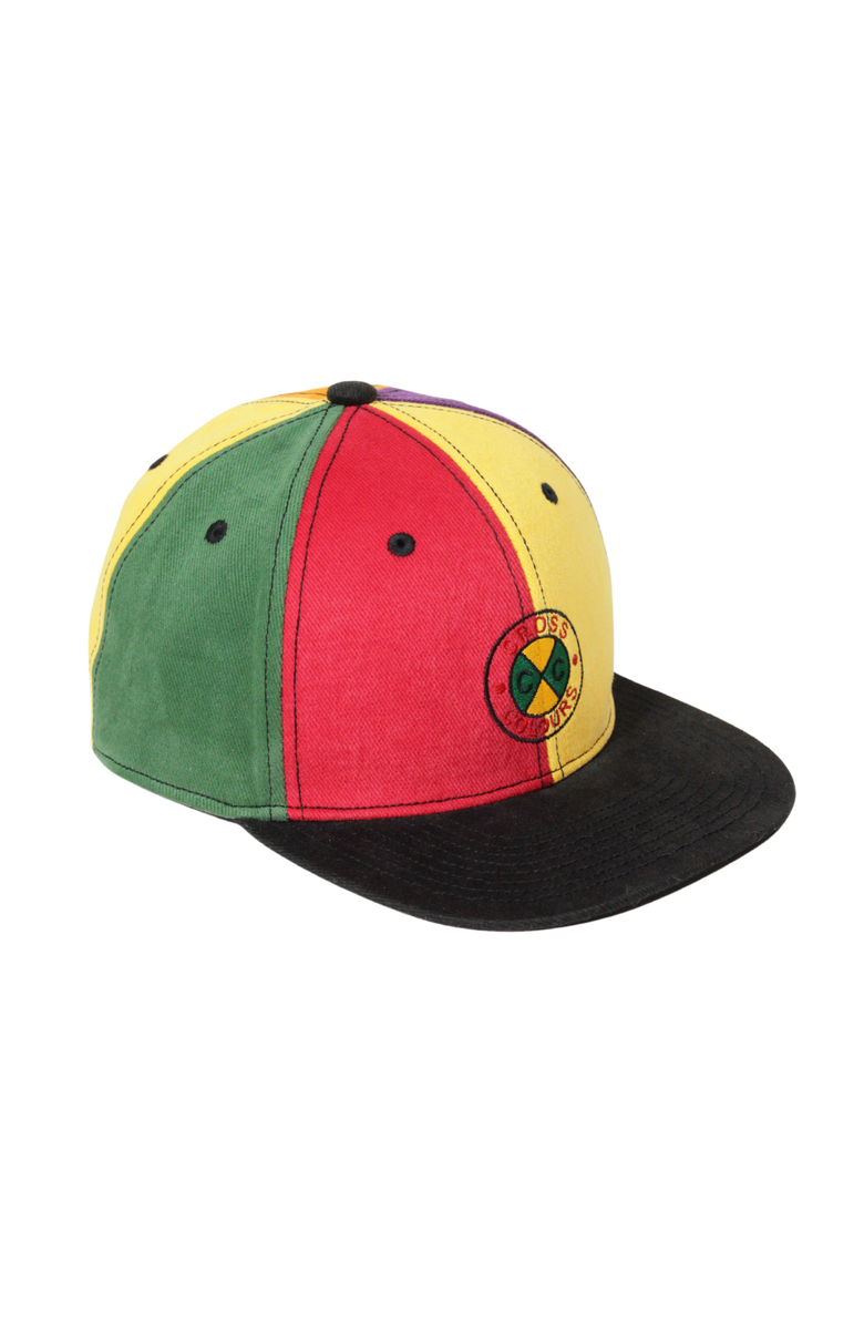 Cross Colours Circle Logo Color Block Snapback Hat, Main, color,
