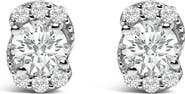 Haus of Brilliance Sterling Silver 5/8 Cttw Lab Grown Diamond Oval Cluster Stud Earrings