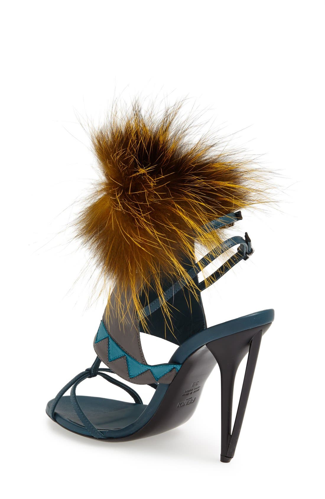 'Bugs Feather' Sandal, Alternate, color, TURQUOISE