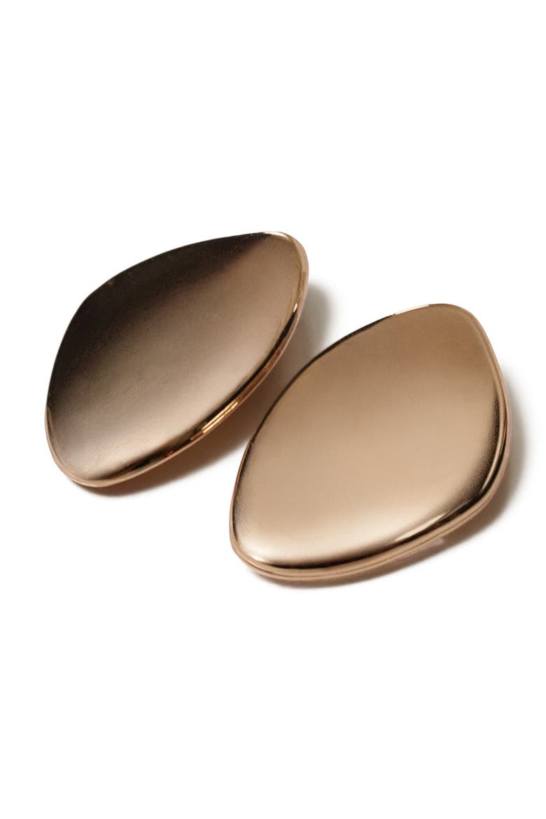 Becca Oval Earrings, Alternate, color, Gold