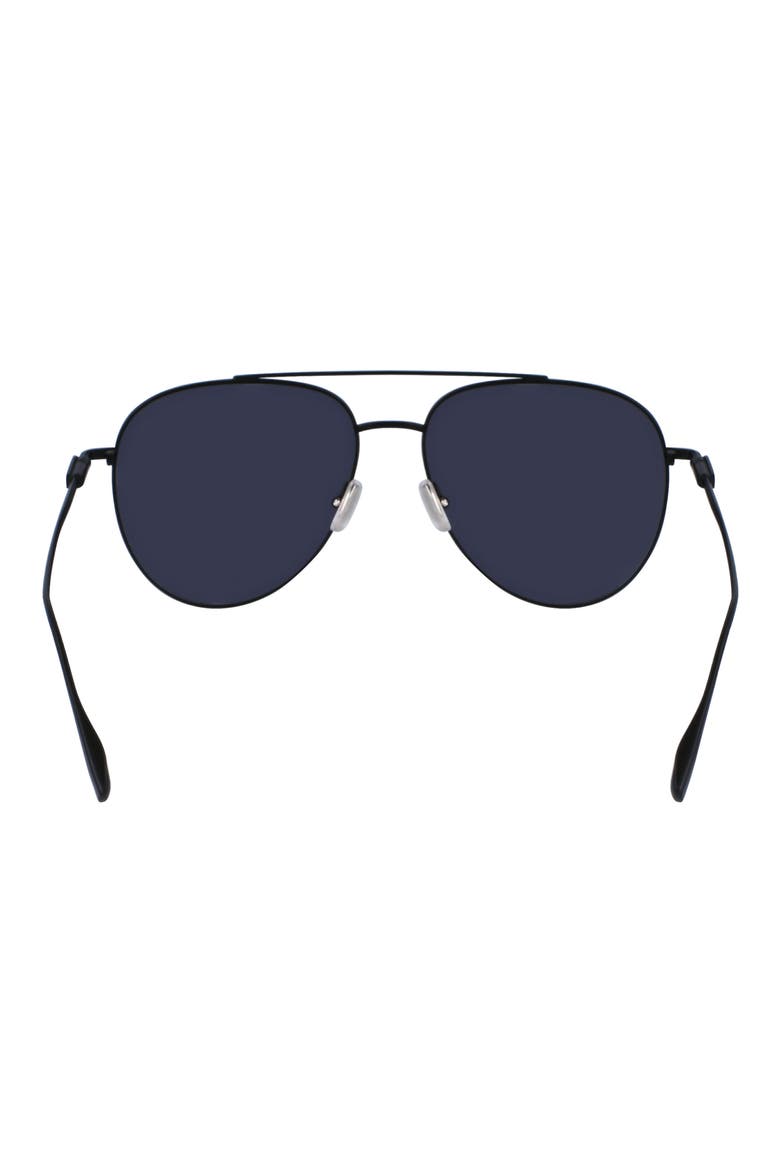 Gancini Evolution 61mm Aviator Sunglasses, Alternate, color, MATTE BLACK