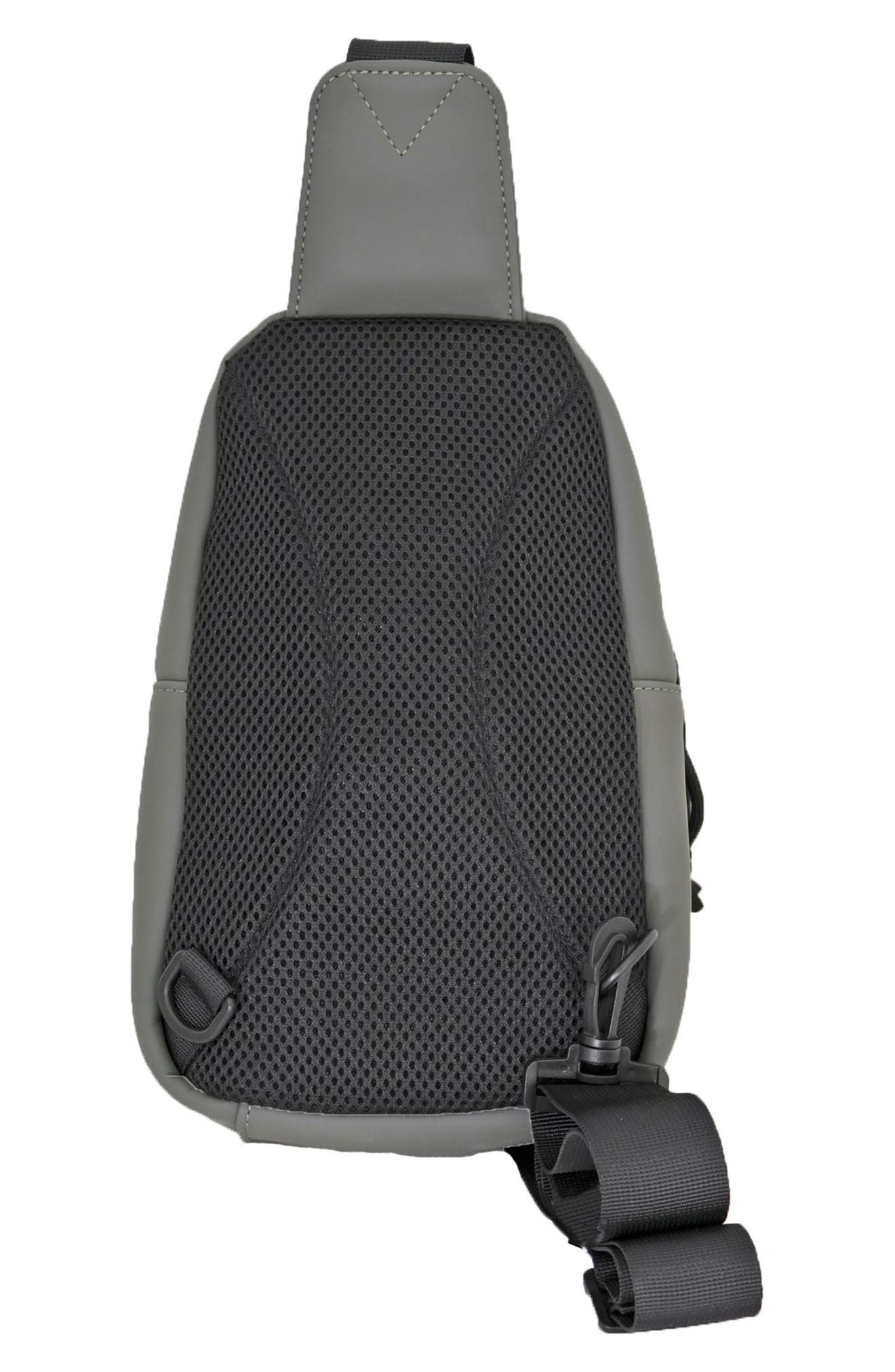 Rubberized Sling Bag, Alternate, color, CHARCOAL