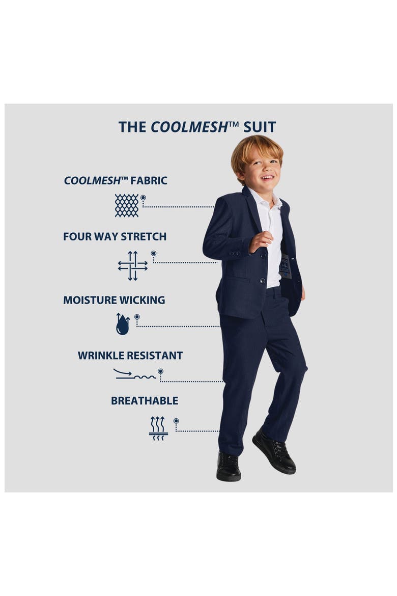 Kids' Stretch Two-Piece Suit, Alternate, color, NAVY