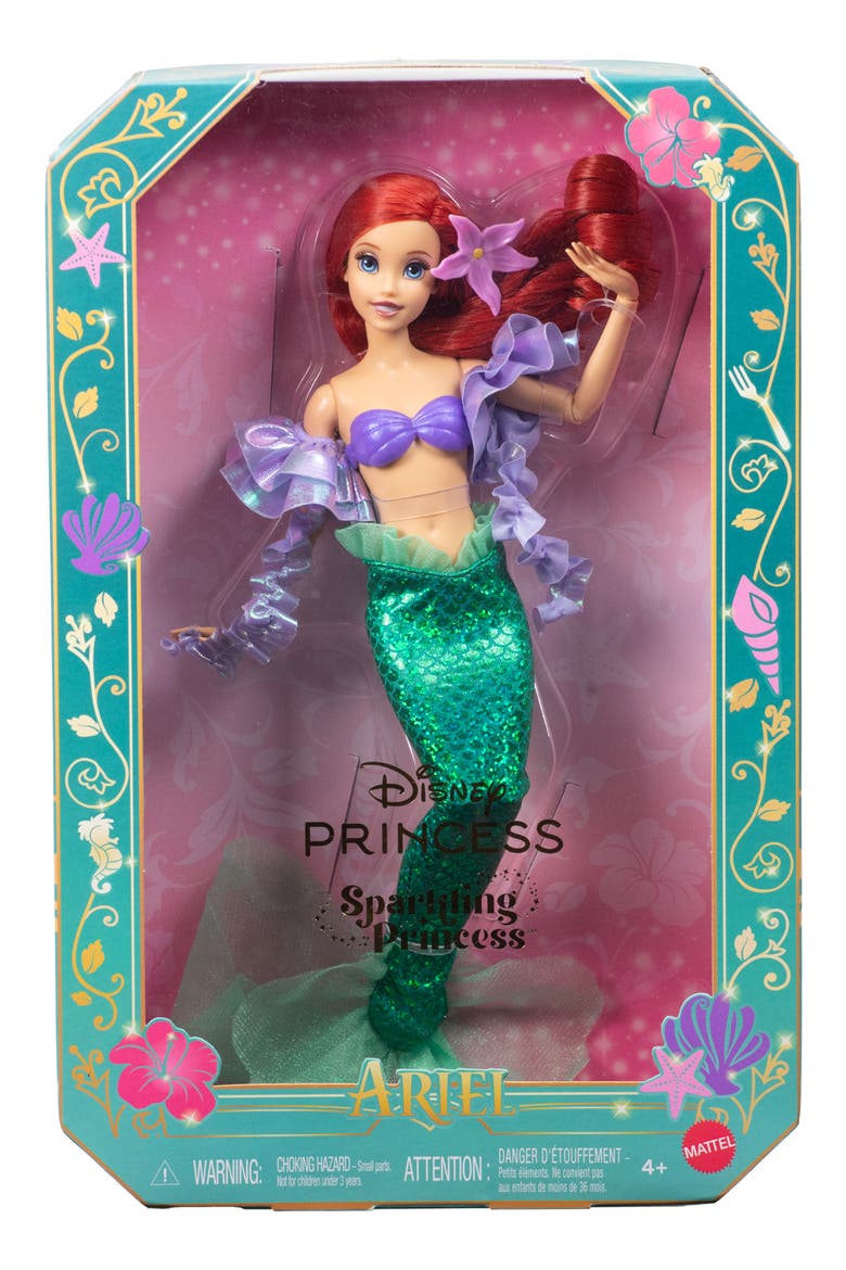 Sparkling Princess Series Mermaid Ariel Fashion Doll with Removable Tail & Sleeves, Alternate, color, ARIEL
