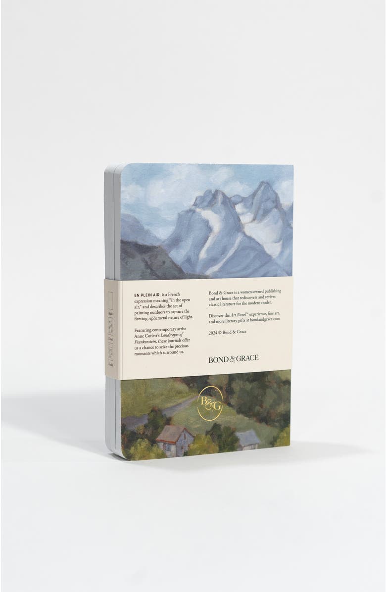 Bond & Grace Set of Three Pocket Journals - Landscapes of Frankenstein En Plein Air, Alternate, color, Blue