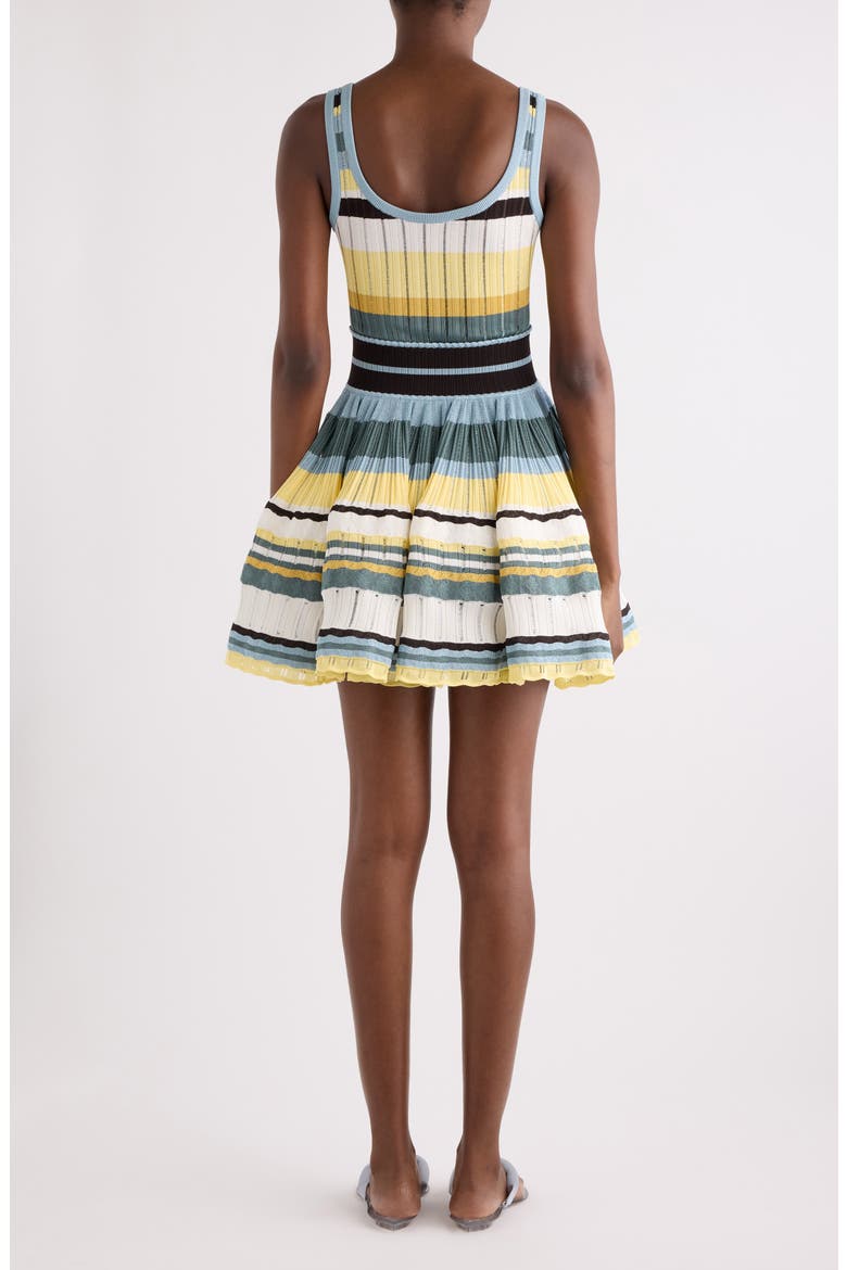 Stripe Crinoline Fit & Flare Sweater Dress, Alternate, color, MULTICOLOR JAUNE