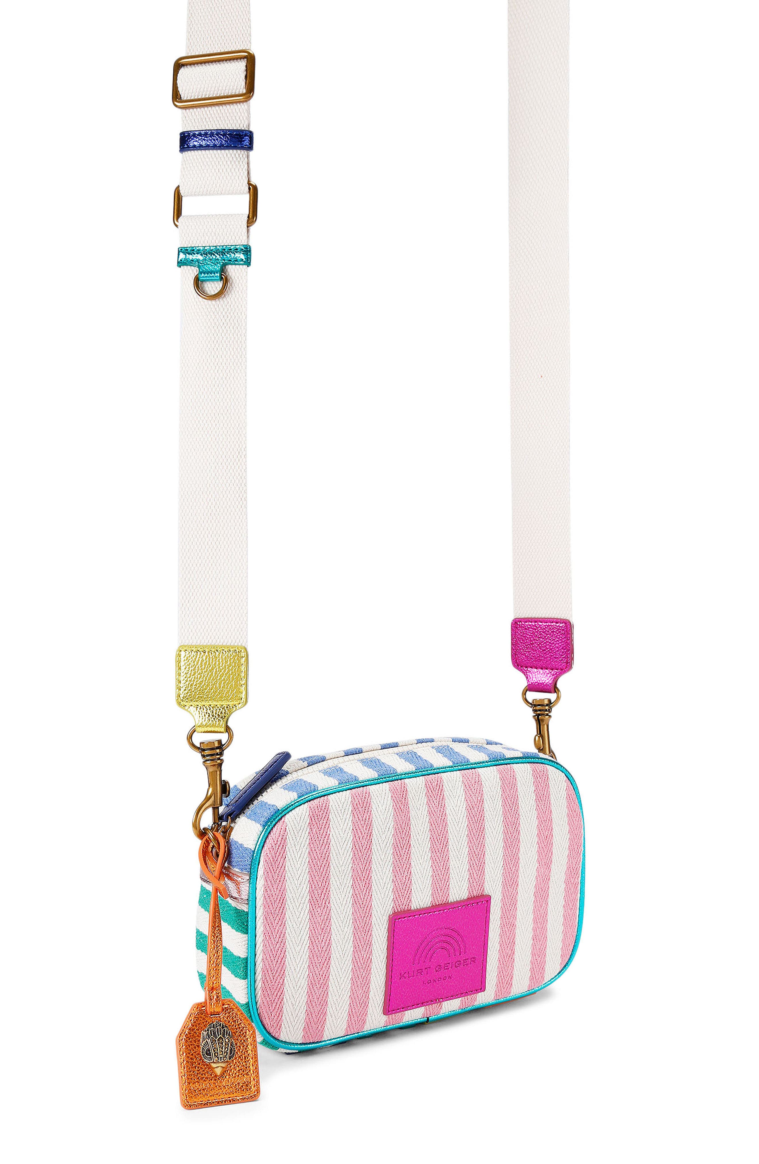 Kurt Geiger London Small Southbank Canvas Camera Crossbody Bag, Alternate, color, 