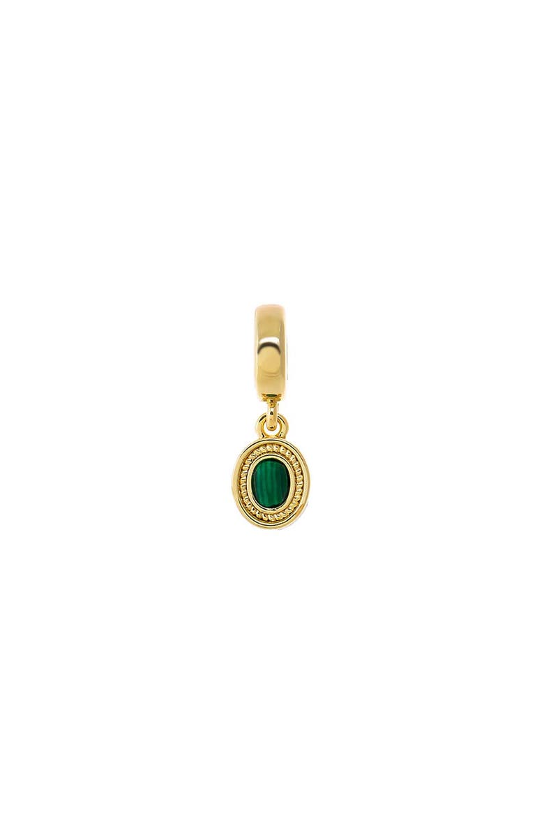 BY ADINA EDEN Malachite Stone Oval Charm, Main, color, Malachite