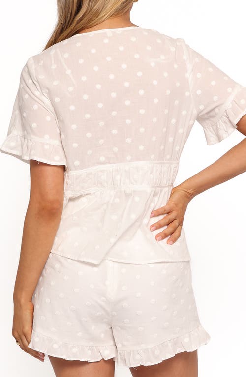 Petal And Pup Petal & Pup Carlen Clip Dot Tie Front Cotton Top In Animal Print