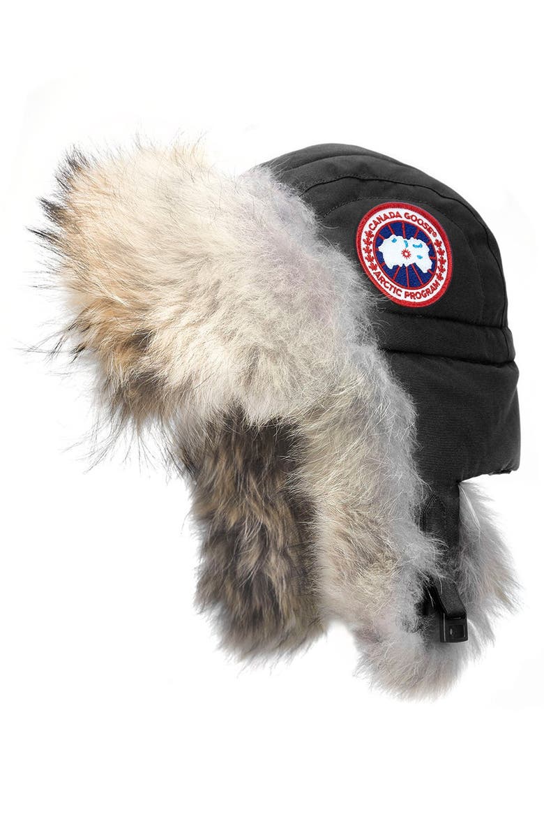 Canada Goose Aviator Hat with Genuine Coyote Fur Trim, Main, color, 