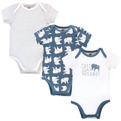 Triple Pack of Essential Cotton One-Piece Rompers