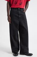 LU'U DAN Blacklisted Blue Collar Wide Leg Jeans