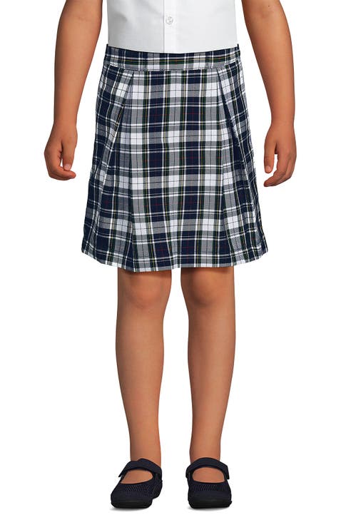 School Uniform Girls Plaid Skort Top of Knee