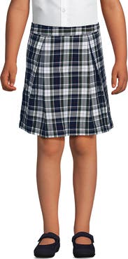 Lands' End School Uniform Girls Plaid Skort Top of Knee