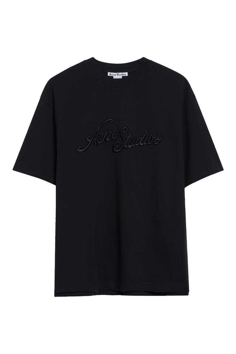 Tourist Logo Embroidered Cotton T-Shirt, Alternate, color, BLACK