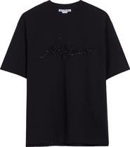 Acne Studios Tourist Logo Embroidered Cotton T-Shirt