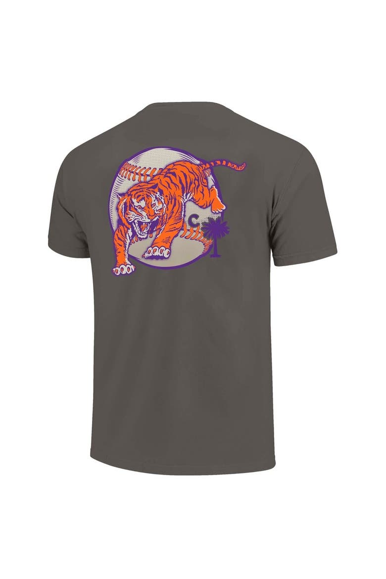 Men's Gray Clemson Tigers Palmetto C Baseball T-Shirt, Alternate, color, Gray