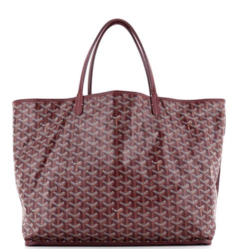 Pre-owned Goyard  Goyard Anjou Reversible Tote Coated Canvas Gm In Red