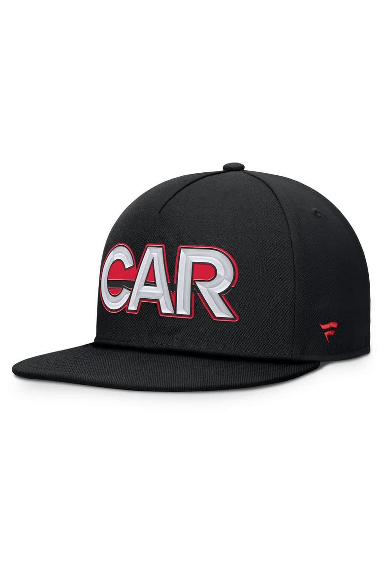 Men's Fanatics Black Carolina Hurricanes Authentic Pro Rink Team Code Snapback Hat, Alternate, color, Black