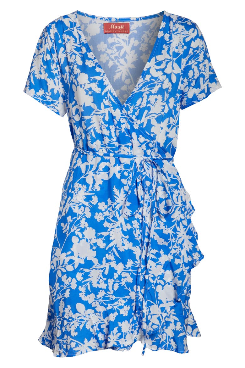 Port Lucaya Cover-Up Wrap Dress, Alternate, color, MULTI BLUE