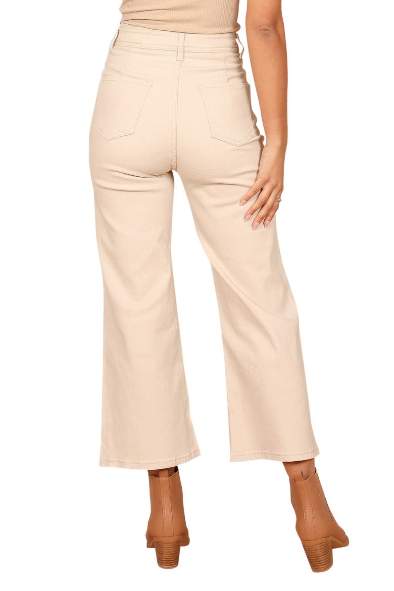 Georgette High Waist Bootcut Pants, Alternate, color, BEIGE