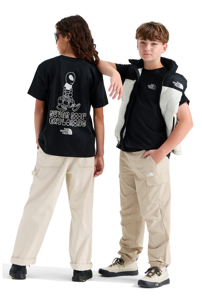 Kids' Alien Relaxed Graphic Tee, Alternate, color, TNF BLACK