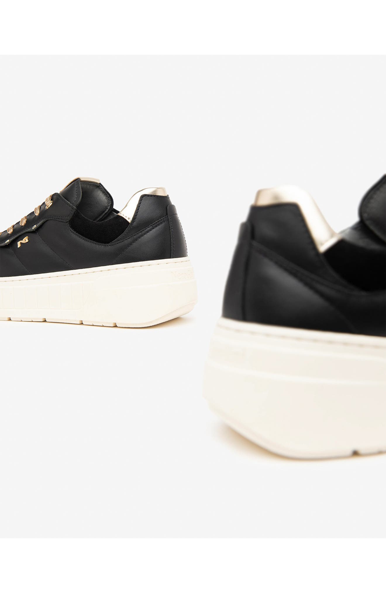 NeroGiardini Quilted Low Top Sneaker, Alternate, color, Black