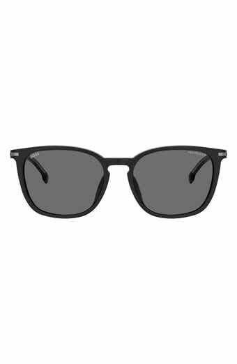 BOSS 56mm Polarized Rectangular Sunglasses