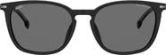BOSS 56mm Polarized Rectangular Sunglasses