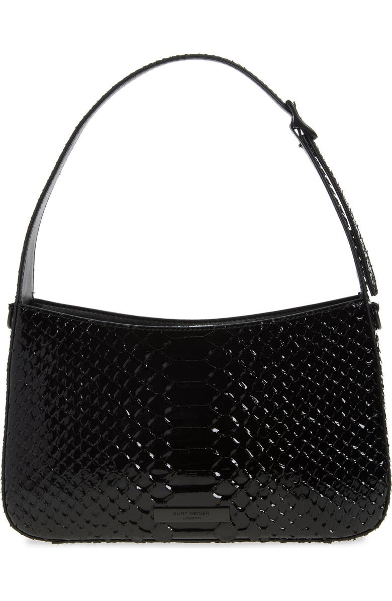 Kurt Geiger London Bond Croc Embossed Leather Shoulder Bag, Alternate, color,
