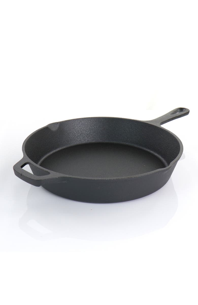 Megachef Pre-Seasoned Cast Iron 5-Piece Kitchen Cookware Set, Pots and Pans, Alternate, color, Black