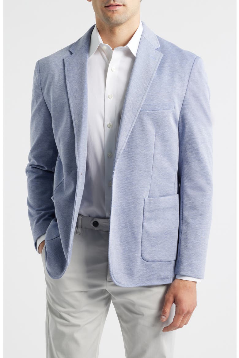 Heathered Stretch Twill Sport Coat, Main, color, BLUE