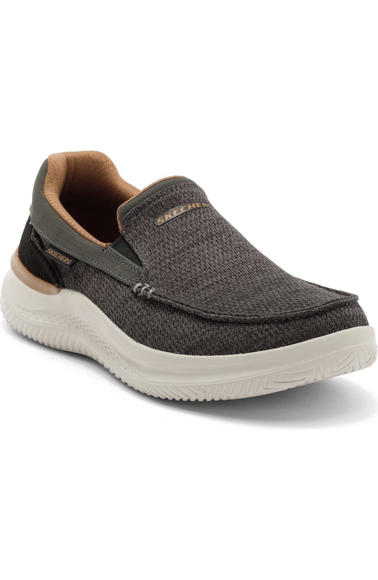 SKECHERS Hasting Fielden Slip-On Sneaker, Main, color, Grey/ Black