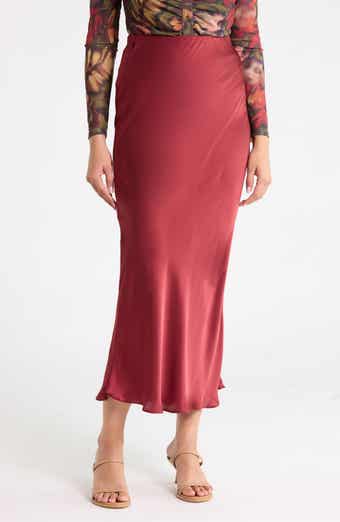 Bias Cut Satin Skirt