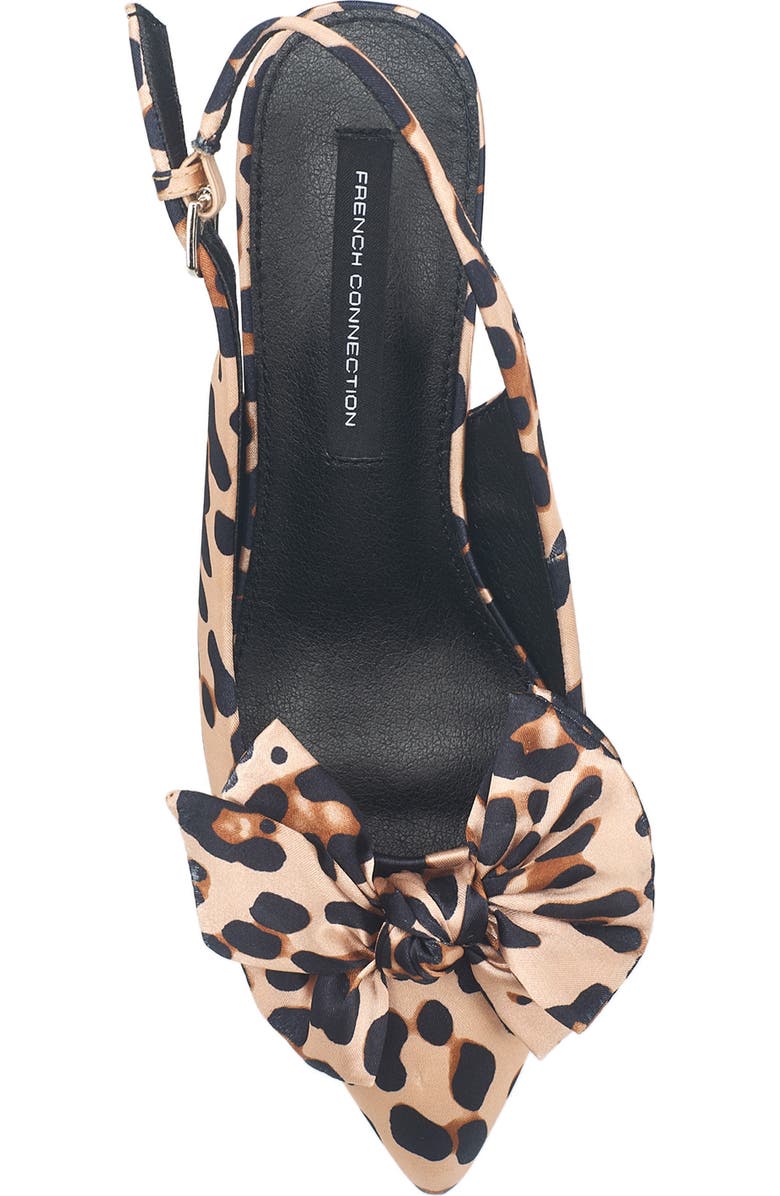 French Connection Quinnbow Slingback Kitten Heel, Alternate, color, Leopard