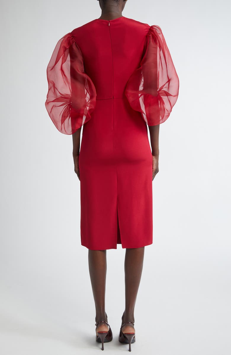 Altuzarra Danielle Balloon Sleeve Silk Cady Dress, Alternate, color, 