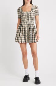Damson Madder Mansi Check Organic Cotton Minidress