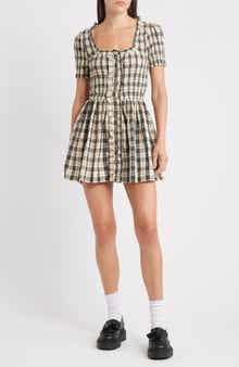 Damson Madder Mansi Check Organic Cotton Minidress