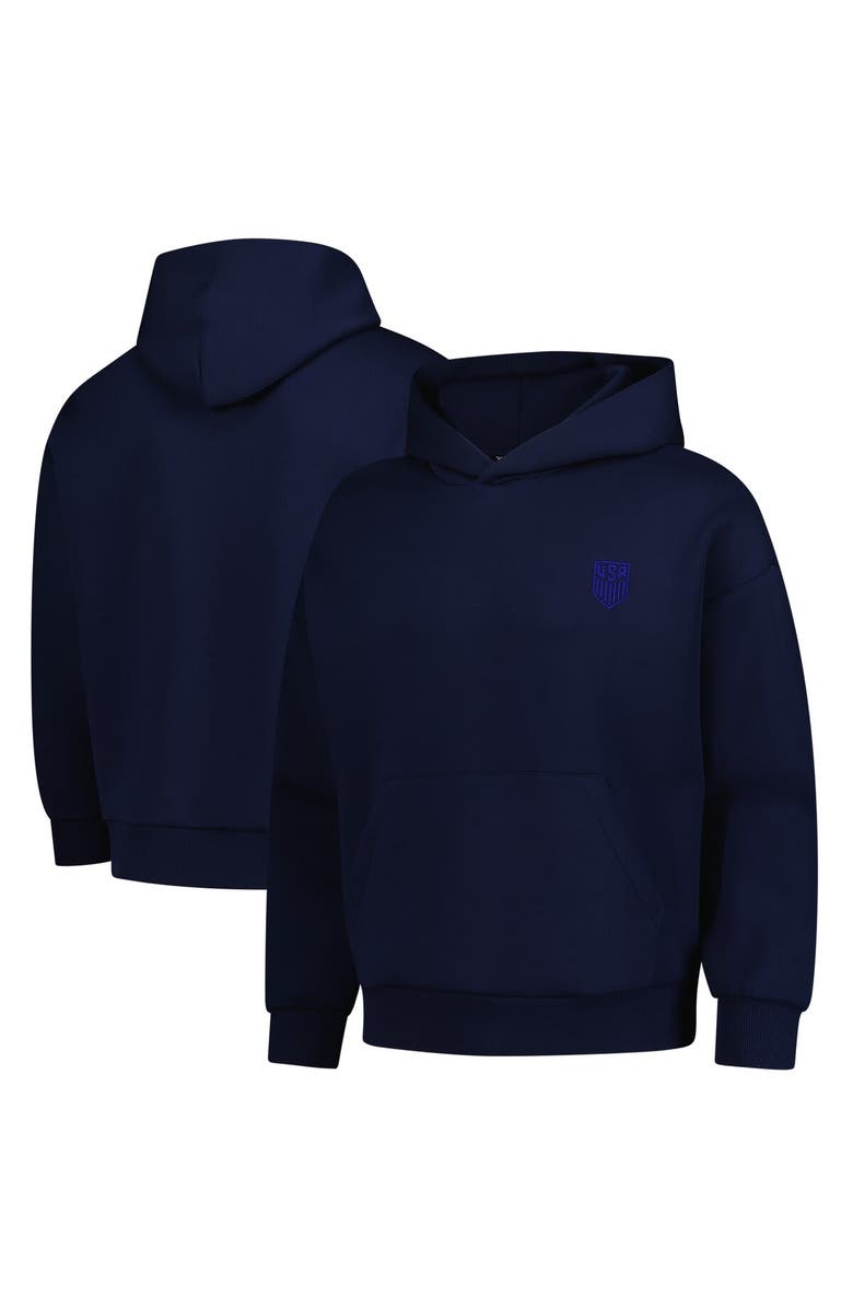 LEVELWEAR Men's Levelwear Navy USMNT Luxe Signature Tri-Blend Pullover Hoodie, Main, color, Navy