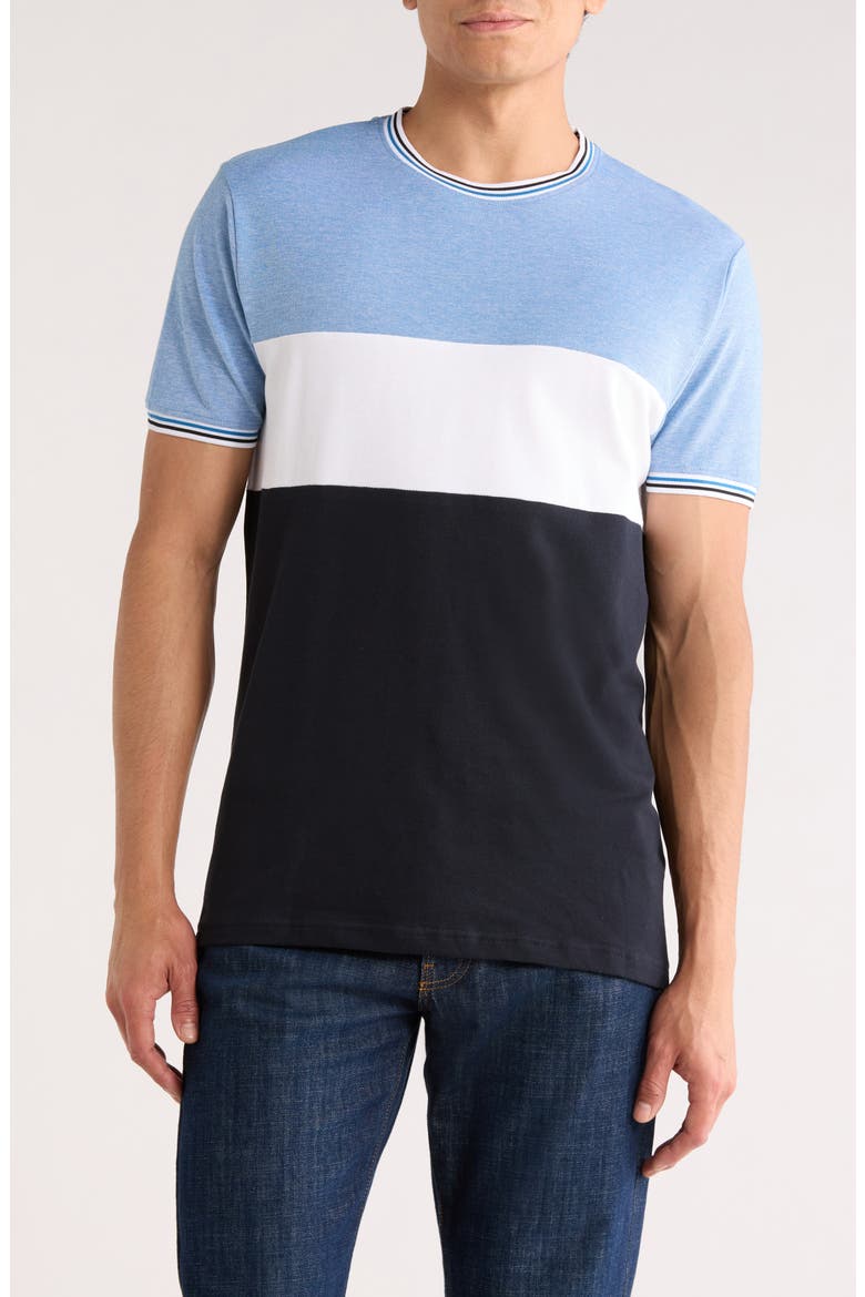 Heritage Colorblock T-Shirt, Main, color, BLUE HEATHER