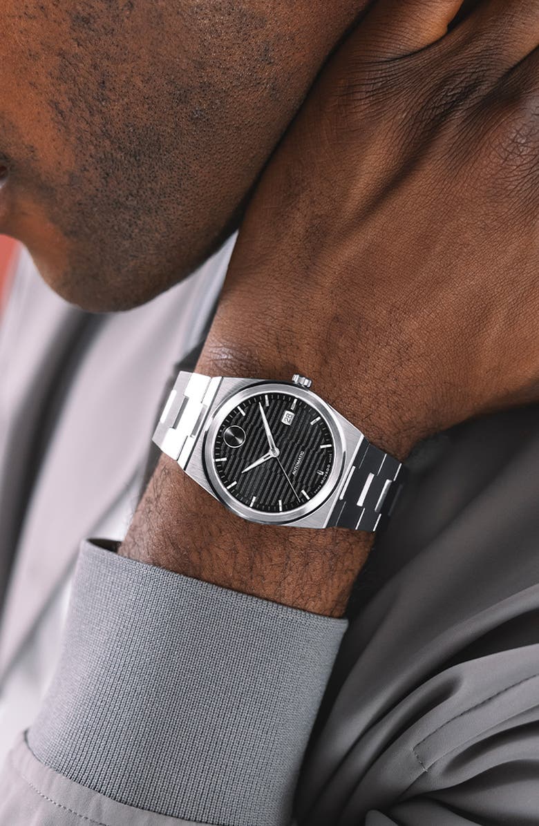 Movado Bold Quest Bracelet Watch, 39mm, Alternate, color, Black