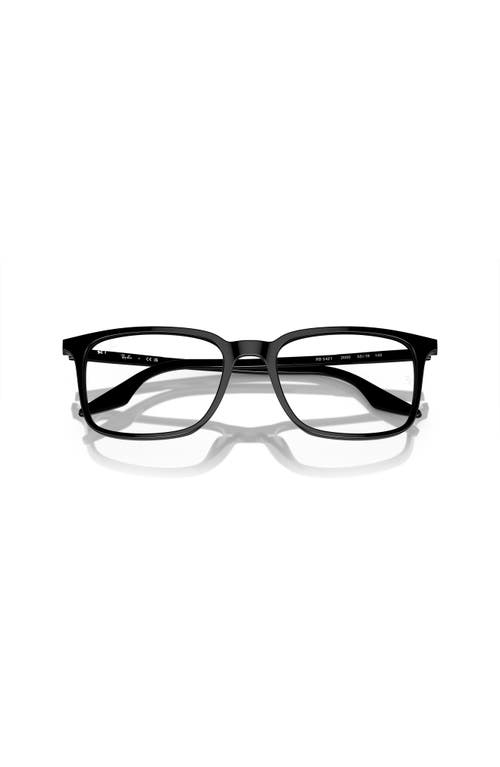 Ray Ban Ray-ban 55mm Rectangle Optical Glasses In Black
