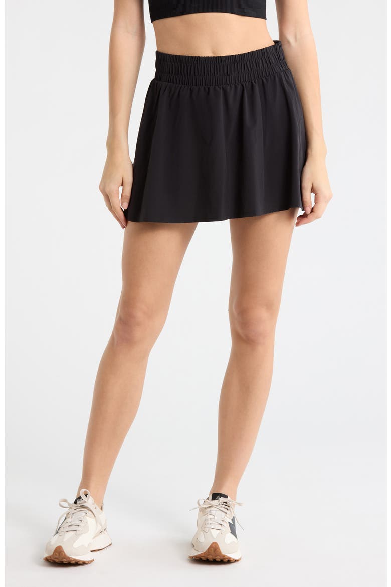 Interval High Waist Skort, Main, color, BLACK