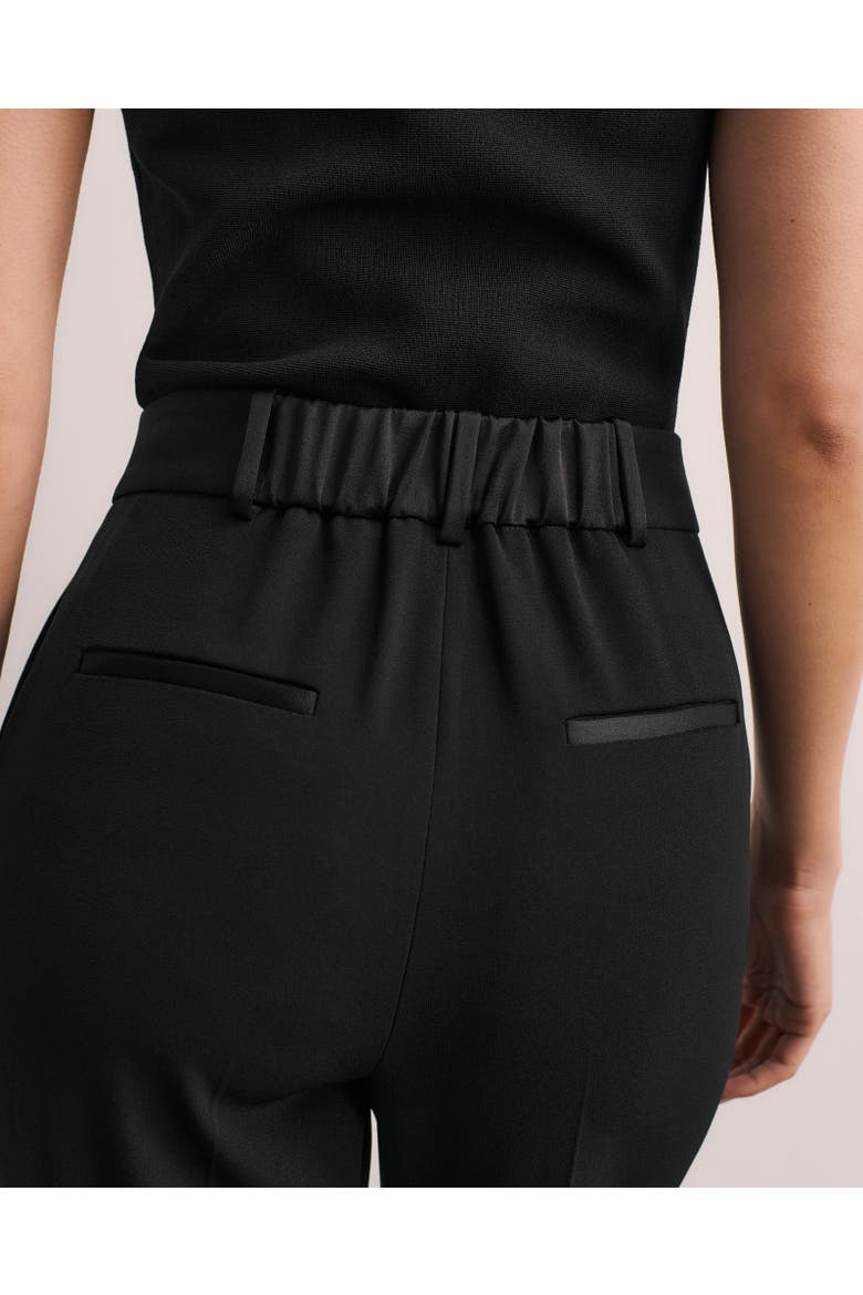 Tavira Clever Crepe Slim Trousers, Alternate, color, Black