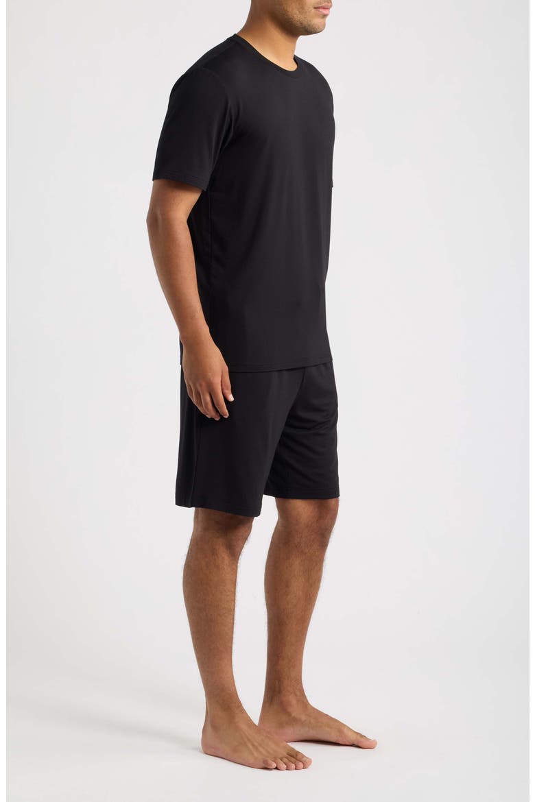 Cooling Short Pajamas, Alternate, color, BLACK