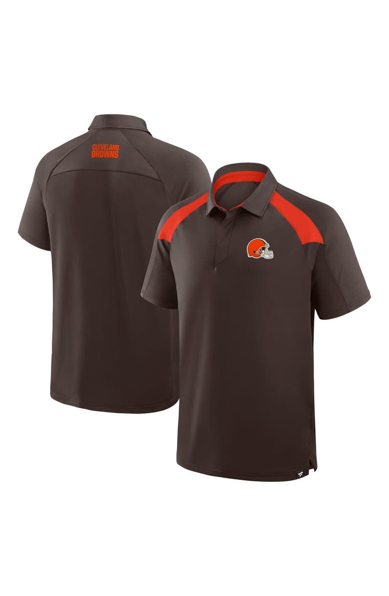 FANATICS Men's Fanatics Brown Cleveland Browns Back Around Raglan Polo, Main, color, Brown