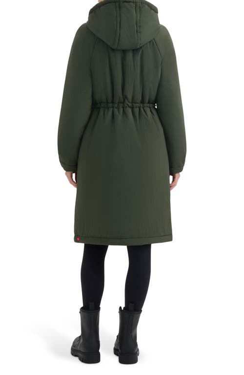 Hunter Isabelle Water Repellent Crinkle Padded Coat In Green