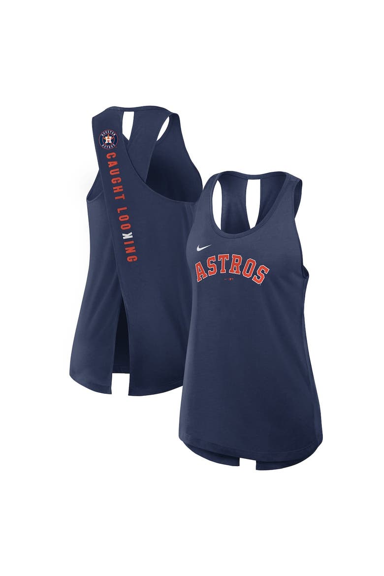 Women's Nike Navy Houston Astros Crisscross Performance Tank Top, Alternate, color, Navy