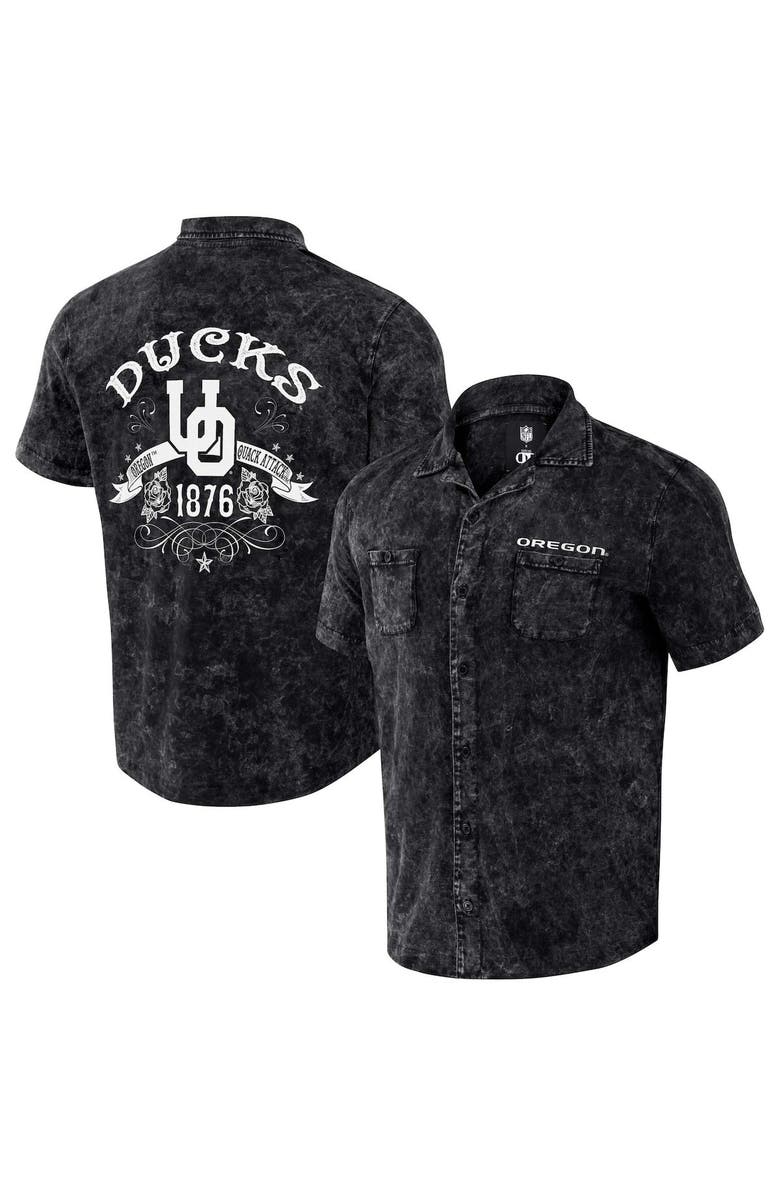 Darius Rucker Collection by Fanatics Men's Darius Rucker Collection by Fanatics Black Oregon Ducks Team Color Button-Up Shirt, Alternate, color, Black