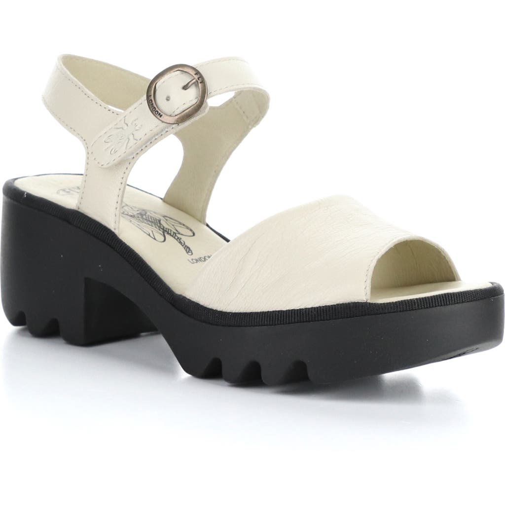 Fly London Tull Platform Sandal In White